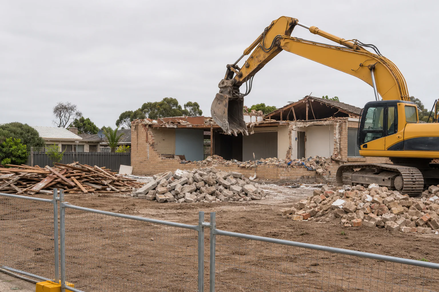 Illustration of demolition and removal works