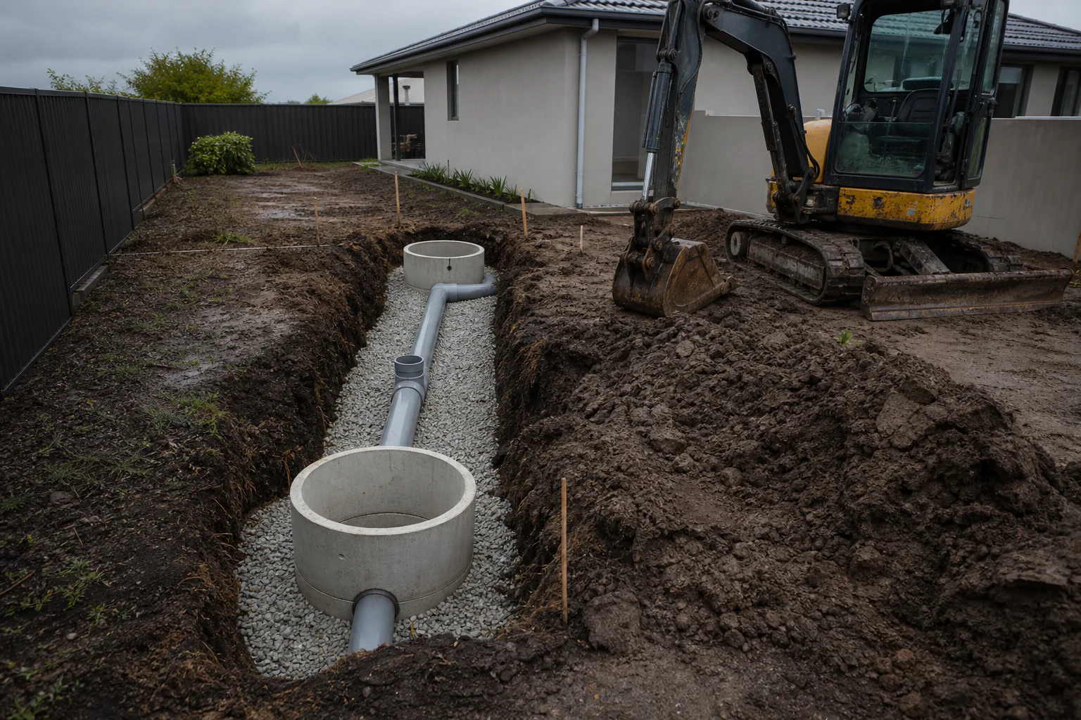 Illustration of drainage and water management works
