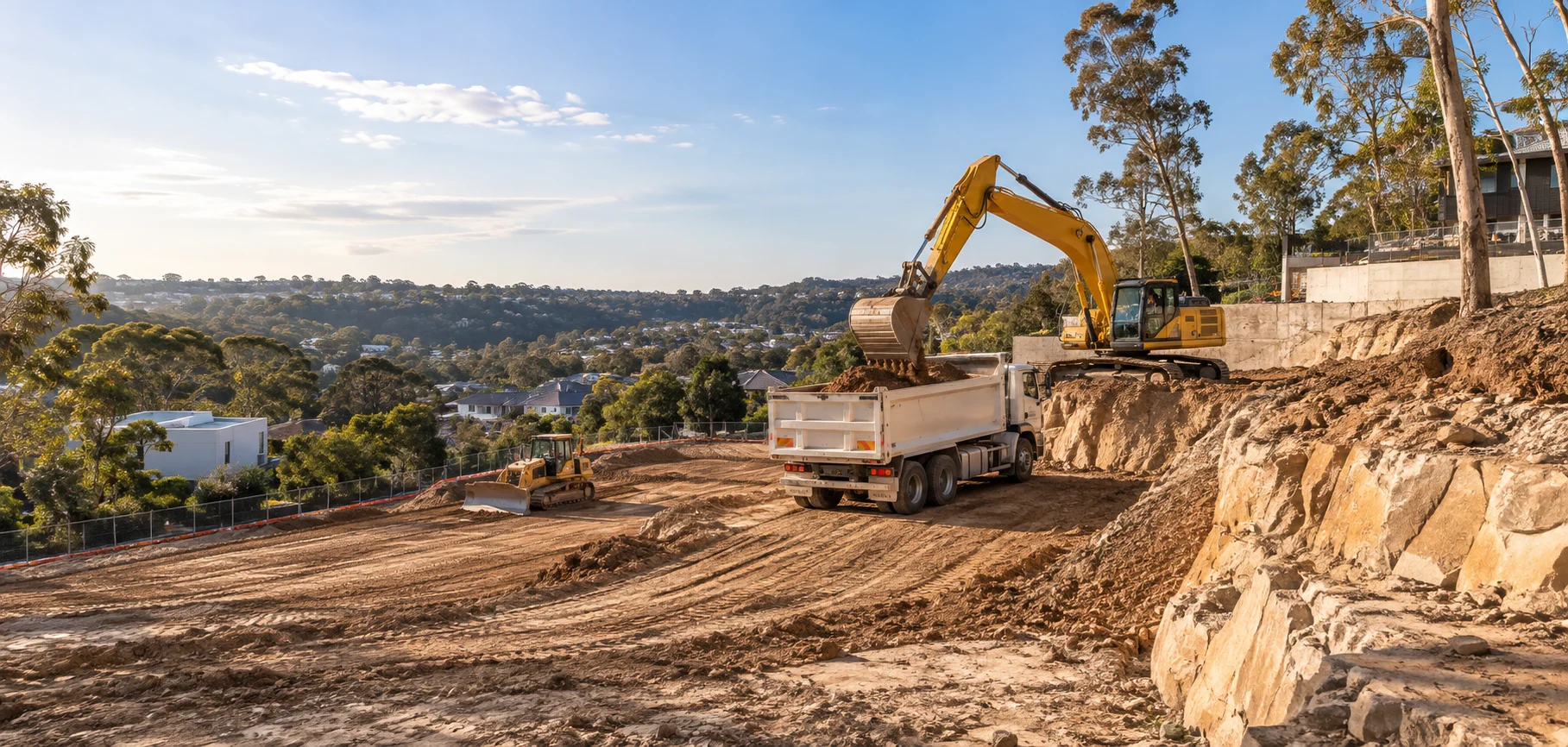 Illustration of commercial earthworks works