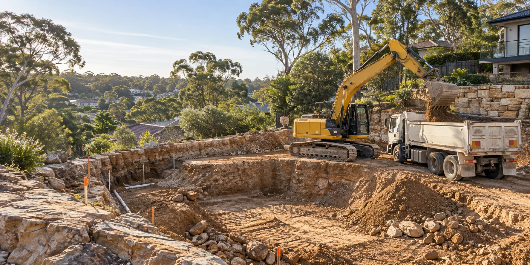 Illustration of excavation works