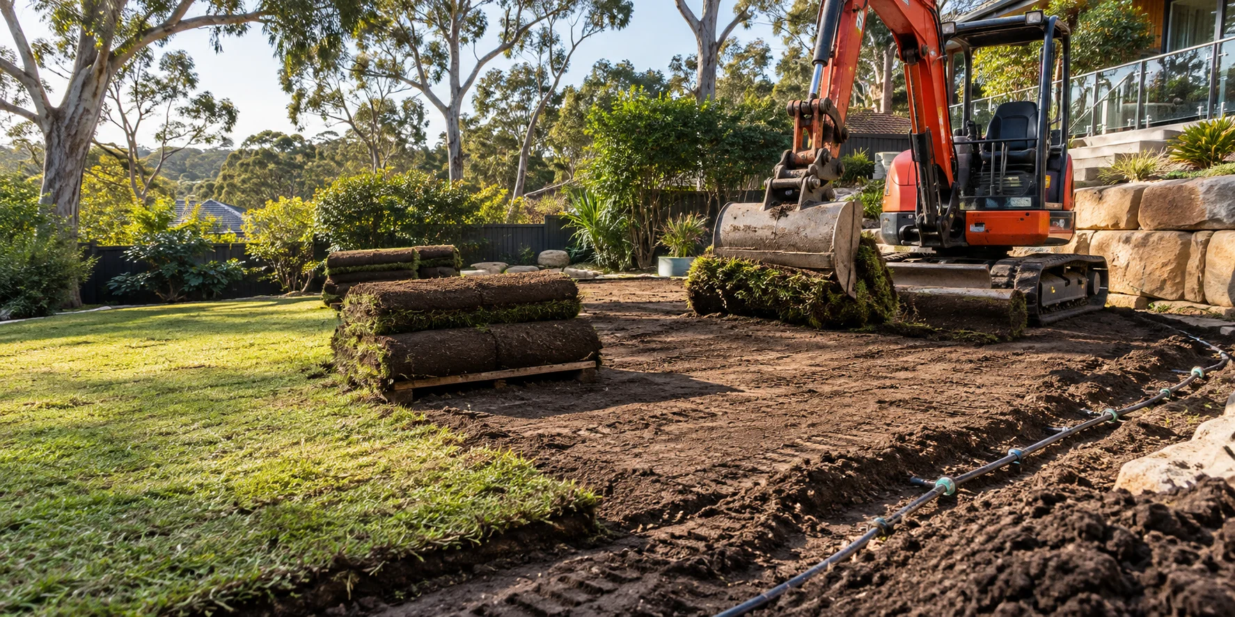 Illustration of grass removal works