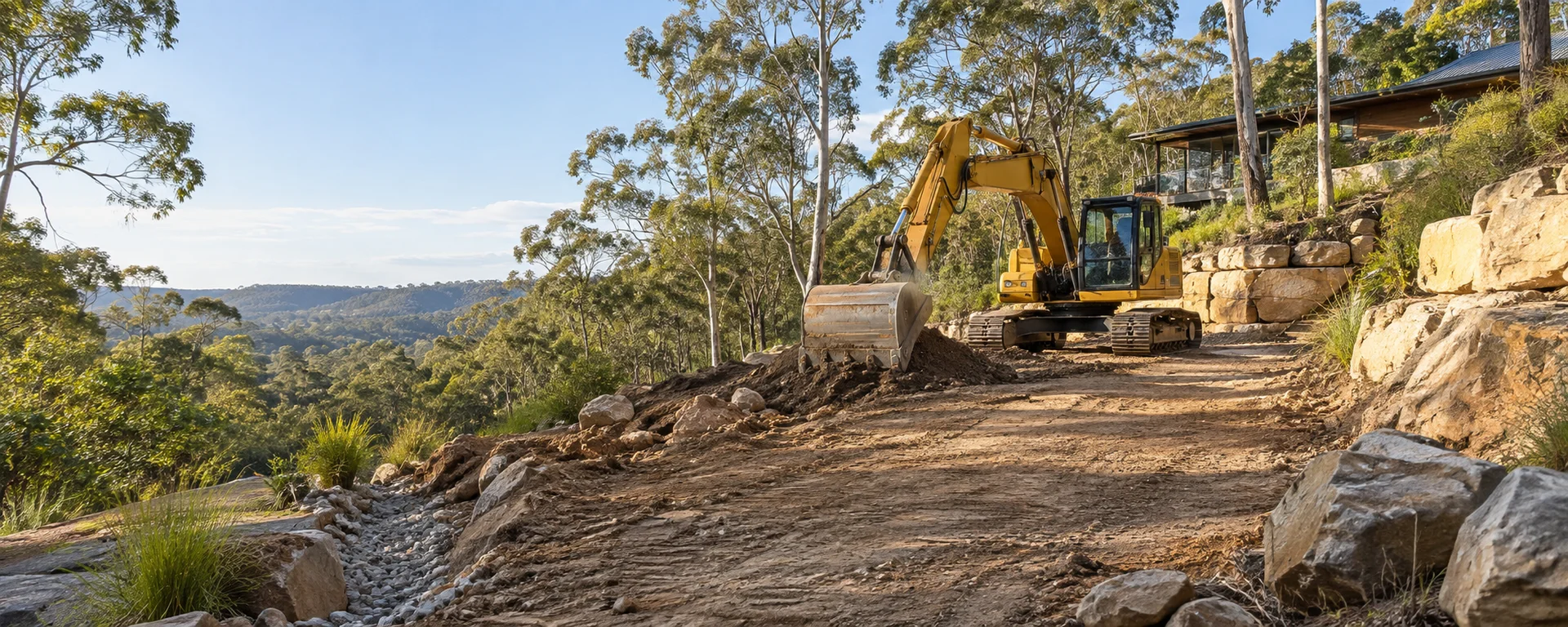 Illustration of rural excavation works