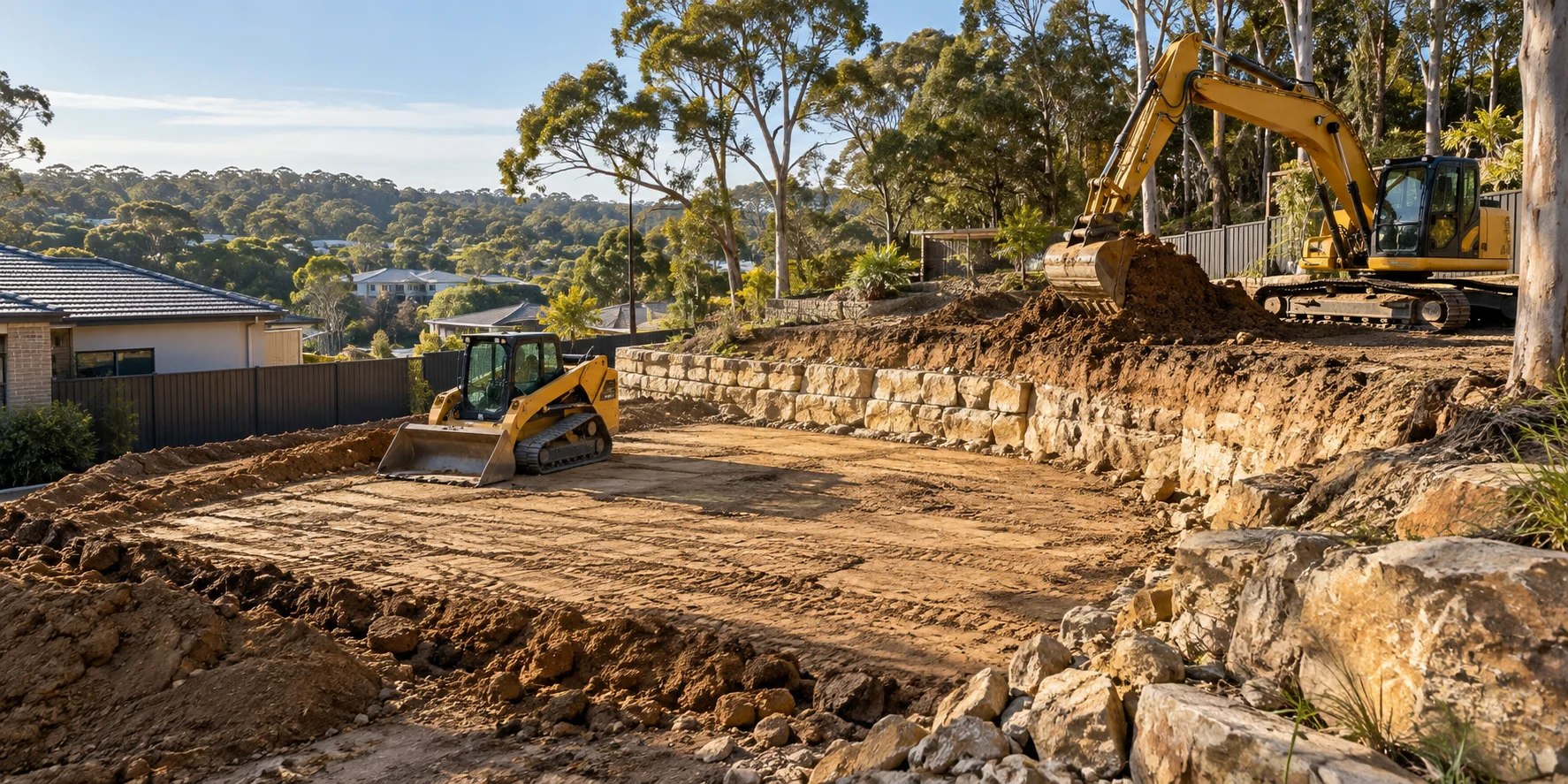 Illustration of site regrading works