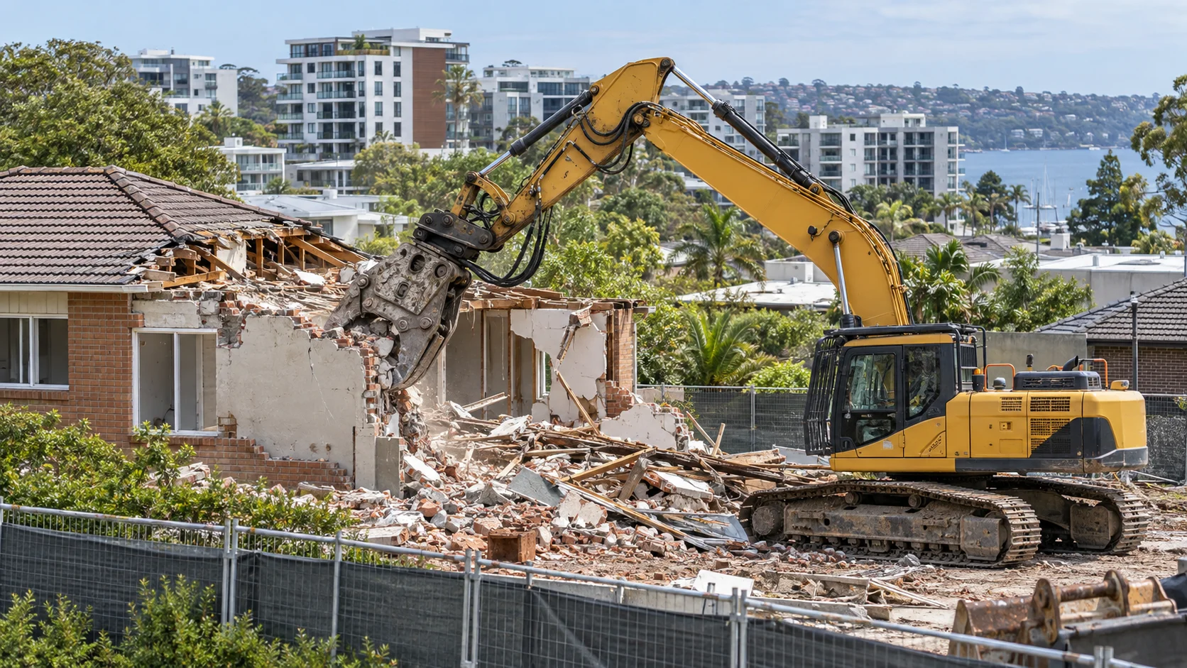 AI-generated illustration of demolition in Miranda