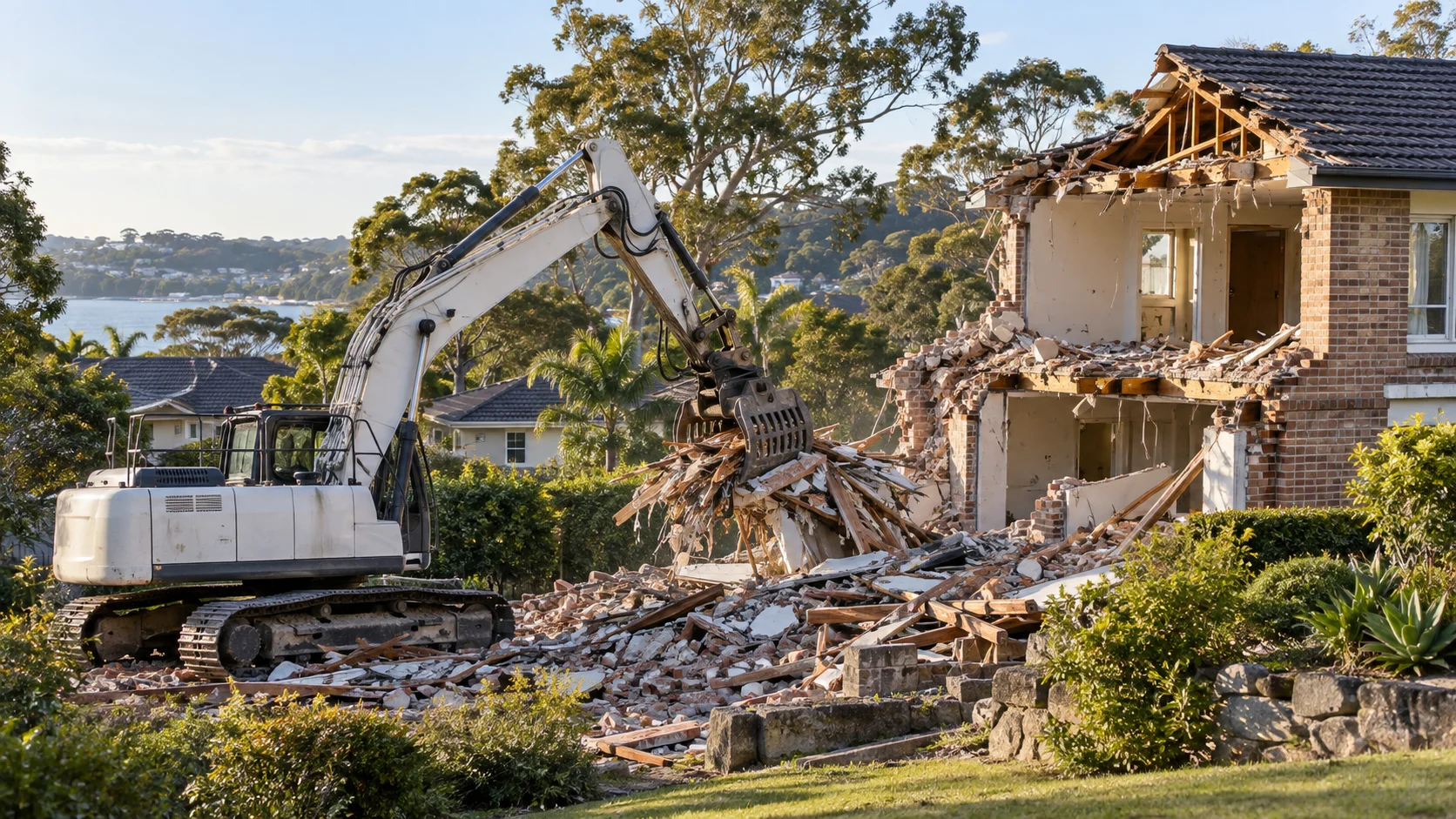 AI-generated illustration of demolition in Sylvania